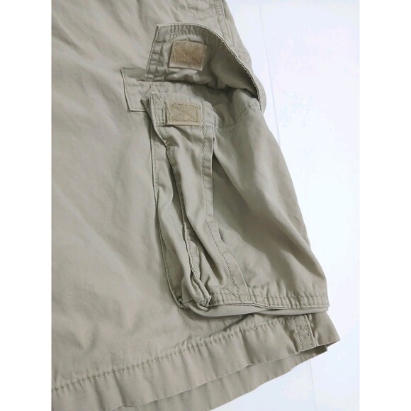 Perry Ellis Men's 34 Cargo Shorts Long Khaki Utility Trail Canvas Tan Beige - Picture 2 of 9